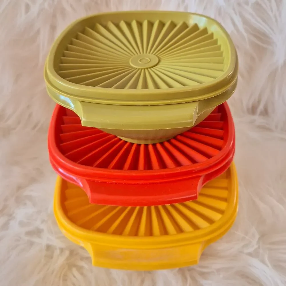 Vintage 1970s Tupperware Servalier Nesting Bowl Set 836 838 840